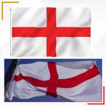 England Flag 8x5FT, 5x3FT, 3x2FT Double Stitch St George Cross Brass Eyelets