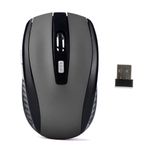 BLACK WIRELESS CORDLESS 2.4ghZ MOUSE USB DONGLE OPTICAL SCROLL FOR PC LAPTOP MAC