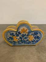Vintage Hand Painted Letter Rack From Sciacca Signed By Artist.