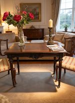Beautiful Carved Victorian Mahogany Hall Console table on original castors