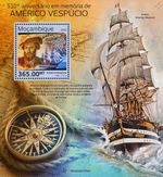 AMERIGO VESPUCCI New World Explorer Ships MNH 1v-Stamp Sheet 3 (2022 Mozambique)