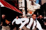 Historical 9/11 Photograph People Fleeing World Trade Center Attack Photo Print