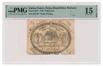 ITALIAN STATES (REPUBLICA ROMANA) banknote 3 Bajocchi 1798 PMG F 15 Choice Fine