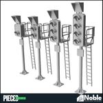 1, 2, 3 & 4 Aspect Signal (LED) - OO Gauge 1:76 Pack of 2 Model Railway Scenery