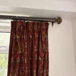 Large 4 Metre Antique Brass Curtain Pole Victorian Style with Finials & Brackets