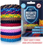 BUY 1 GET 1 FREE 12x Mosquito Repellent Bracelet Adjustable Deet-Free Bands UK