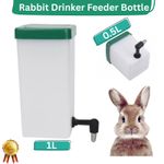 Rabbit Drinker Feeder Bottle 0.5L & 1L Size  Leak Proof Drinking Dispenser Pets.