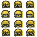 Box of 12 x Stanley 1-30-696 Tylon 5 Metre / 16ft Tape Measures Bulk 
