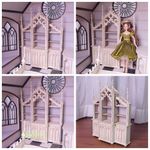 Miniatures 1:12 Scale 1/6 Dollhouse Gothic Storage Cabinet Unfinished 