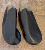 Women's Black Flat Slip-On Split-Sole Dance Shoes for Dance Practice & Class