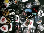 One Hundred (100) Mixed Rock/Metal Bands Medium 0.71mm Guitar Picks Plectrums