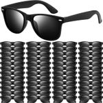 Sunglasses Bulk Retro Black Shades Party Sunglasses Adult Men Women 6 Pack Black