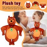 28CM Grizzy and the Lemmings Bear Plush Toy, Soft Plush Doll Kids Birthday Gifts
