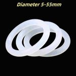 Diameter 5-55mmCross Section 5mm White Food Grade Silicon Rubber O Rings Outer