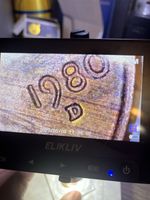 1980-D Lincoln Memorial Penny Alloy Error Coin Rainbow Toner SeePics Free Ship