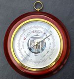 Barigo Aneroid Barometer Vintage Mahogany Brass Wall Weather Station Germany WG