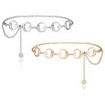 Waist Chain Belt Metal Link Moon Star Chain Ladies Stylish Chunky Belt Chain