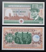 UK England 20 Pounds UNC 2016 Banknote - Sherlock Holmes - Gabris Matej