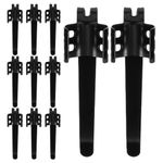 20Pcs Metal Flashlight Clip Mount Durable Replacement Quick Release Black
