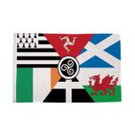 Flagtex Celtic Nations Flag Celtic Countries Flag with Eyelets