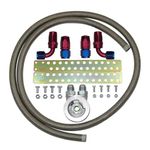 VW GOLF LUPO POLO GTI S/S or BLACK BRAIDED HOSE ENGINE OIL COOLER FITTING KIT