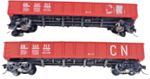 Rake Of 2x Micro Train Canadian National N Gauge Gondola Freight Car Unbox Read.