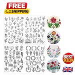 2 Sheets of Water-Soluble Embroidery Transfers - 122 Patterns for Beginners