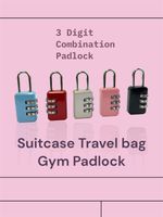 4Packs Luggage Locks 3 Digit Combination Padlock Codesr Suitcase Travel Bag Gym