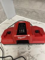 Milwaukee M18 Supercharger 18V Battery Charger, Charges 2 at Once, Red