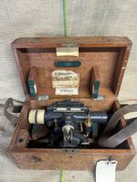 Antique Stanley London Theodolite w/ Original Wood Case 33028