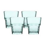 Glass Tumbler Set of 4 Recycled Haze Glass Cocktail Juice Water Drinkware 350ml