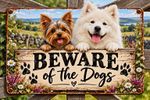 Handmade Beware of the Dogs Metal Sign