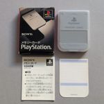 Boxed Grey Official PS1 Memory Card Japanese Sony PlayStation One SCPH-1020 New