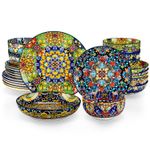 vancasso 12/16/18/24-Piece Porcelain Bohemian Dinnerware Set Dining Set for 4/6