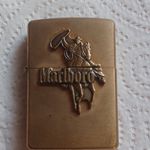Zippo Marlboro Wild West Brass Advertising Pocket Lighter with Box