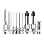 9Pcs Grease Gun Needle Nozzle Kit with Rubber Adapter Fitting Tool Accessory Set