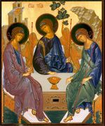 Icon Holy Trinity  святая троица икона 