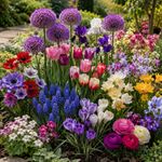 60 Bulbs Mixed Bag Spring Flowering Perennial Garden For Pots Borders Containers