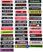 * Funny BIKER Motorcycle Motorbike KEYRING Key FOB Tag * Great GIFT *