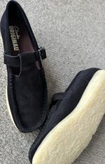 Clarks Originals Black Suede Wallabee T-Bar Mary Janes - Size 5