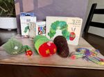 Knitted Hungry Caterpillar Story Sack with Additional Books And Bag