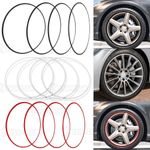 18" 19" 20" 4PCS Car Wheel Hub Rim Protector Trim Tire Ring Guard Aluminum