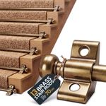 Stair Rods 13 Pack Brass Carpet Runner 70cm Twin Brackets Screws Fitting Kit