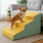 Anti Slip Dog Steps for Bed Sofa Thick Foam Pet Dog Stairs with Washable Cover