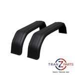 2 x TRAILER MUDGUARDS 1500MM TWIN AXLE PAIR 13"/14"WHEELS JW21150 (JT2072)