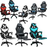 Gaming Chair Computer Massage Chair with Footrest and Lumbar Swivel PC Chairs