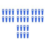 32Pcs Blue Durable Aluminum Alloy Tire Valve Caps for Bike French Valves