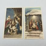 Santino Holy Cards Bundle x 2 Ref 3-181 and 3-173 Jesus Mary Nativity Christmas 