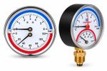 80mm Thermomanometer Temperature Pressure Gauge 1/2" BSP Rear Bottom Entry