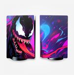 NEON VENOM PS5 SKIN VINYL DECAL CONSOLE WRAP